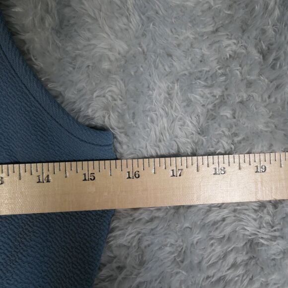 Kimchi Blue Anthropologie Romper Womens Small Blue Stretch Textured Boho - Picture 11 of 13